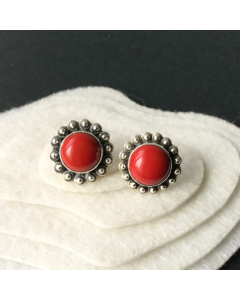  Red Coral Earring AA22