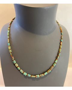 Turquoise and Garnet Necklace AA10