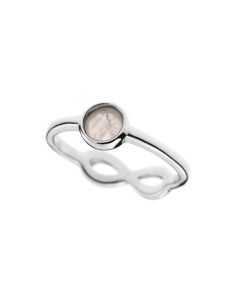 Rose Quartz Infinity Ring AH46