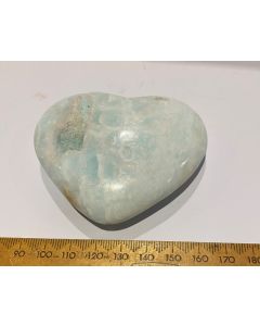 Caribbean Blue Calcite Heart BI07