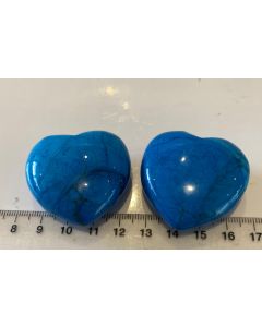 Blue  Howlite Heart Medium CC057