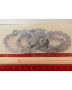 Chalcedony Blue Tumbled Stone Bracelet CM496