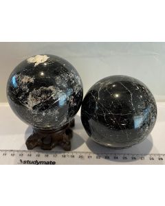 Black Tourmaline  and Quartz Sphere CW402