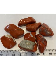 Red Silver Leaf Jasper Tumbled stones FL171