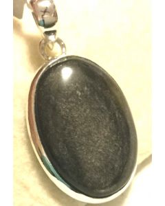 Obsidian Silver Sheen Pendant DSJ46