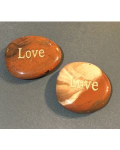 Red Jasper "Love" Word Stone CC188
