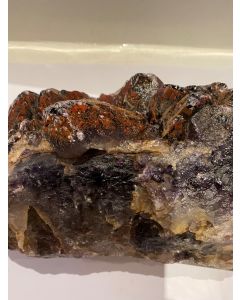 Chevron Amethyst with Red Hematite Rough KK23A
