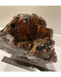 Chevron Amethyst with Red Hematite Rough KK25A
