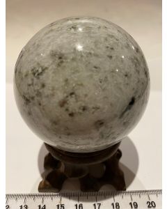 Moonstone with Aquamarine, Epidote Sphere KK687