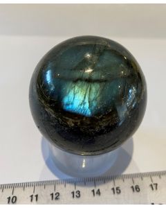 Labradorite and Black Tourmaline Sphere KK812