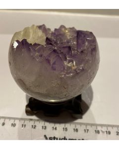  Amethyst with Calcite Sphere MBE741