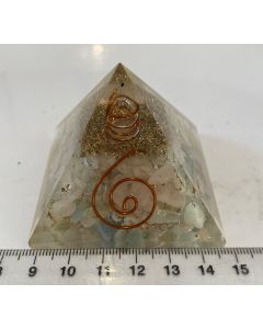 Beryl ,Morganite & Aquamarine Orgonite Pyramid OA02