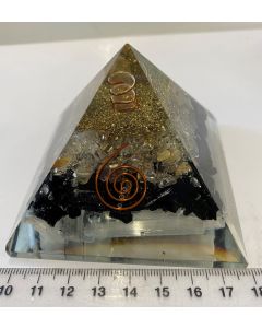 Orgonite Selenite Black Tourmaline Pyramid OA09