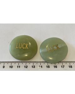 Green Jade ''Luck'' Word Stone Q635