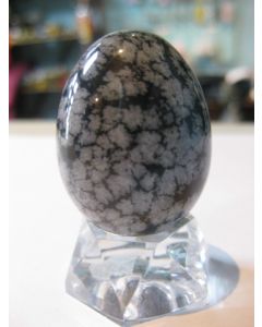 Snowflake Obsidian egg A679