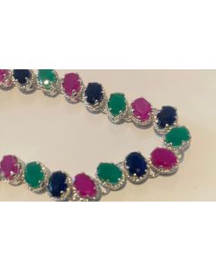 Sapphire Ruby and Emerald Bracelet TH260
