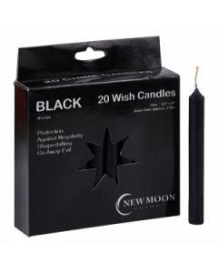 Black Wishing Candle 1.25cm x 10cm (20 Pack) WIA13