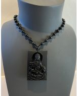 Black Obsidian Quan Yin Necklace N20