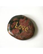 Rhodonite "Love" Word Stone E864