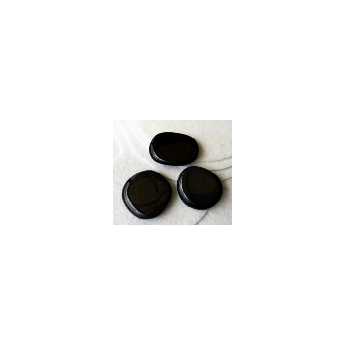 Black Obsidian Flat Stone MBE290