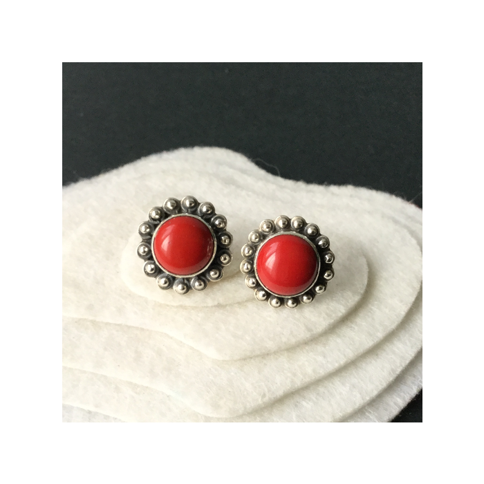  Red Coral Earring AA22