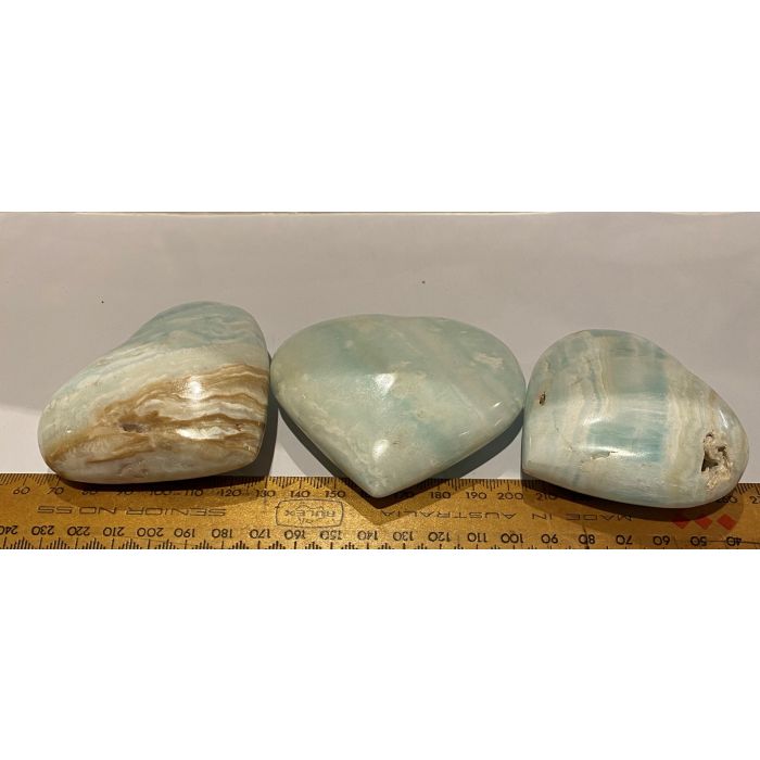 Caribbean Blue Calcite Heart BI06