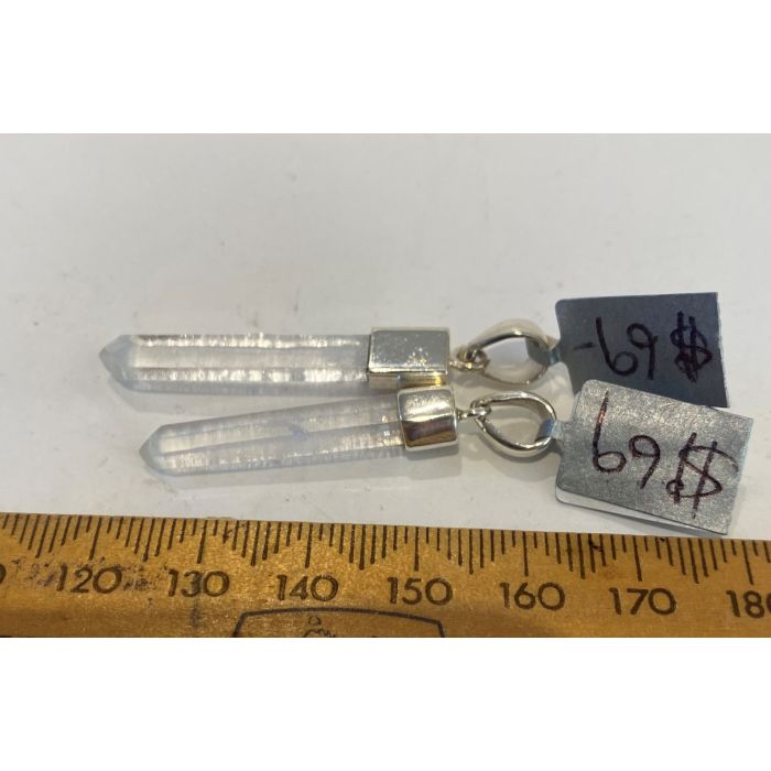 Clear Quartz Lemurian Pendant BT204