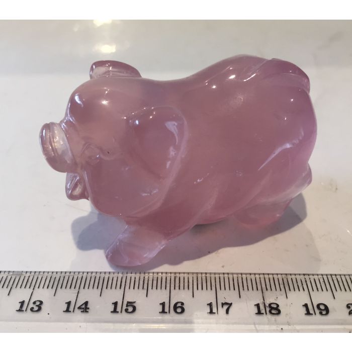Rose Quartz Pig CC377