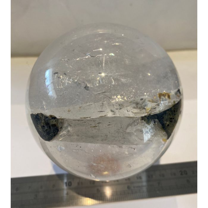 Epidote in quartz Sphere CC519