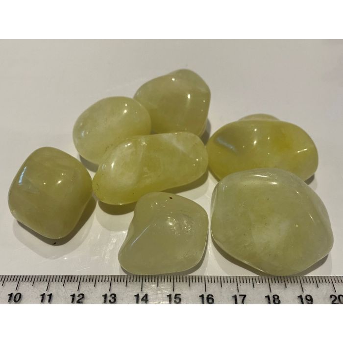 Sulphur in Quartz Tumble Stones CW271