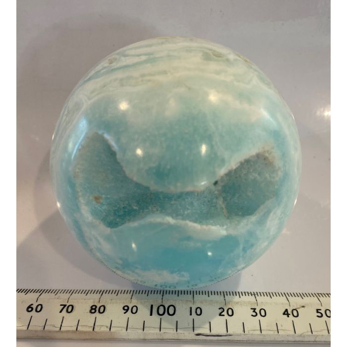 Caribbean Blue Calcite Sphere CW523