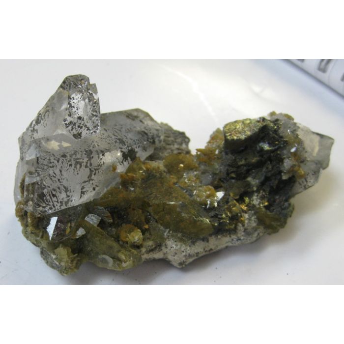 Clear Quartz  with Chalcopyrite  E152