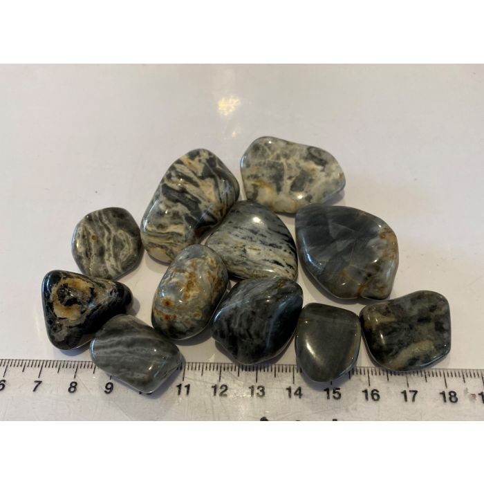 Lavikite or Black Moonstone Tumbled Stone FL195
