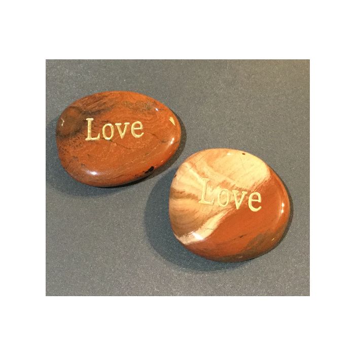 Red Jasper "Love" Word Stone CC188