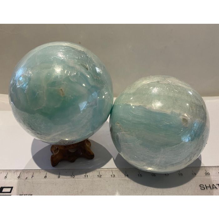 Caribbean Blue Calcite Sphere KK153