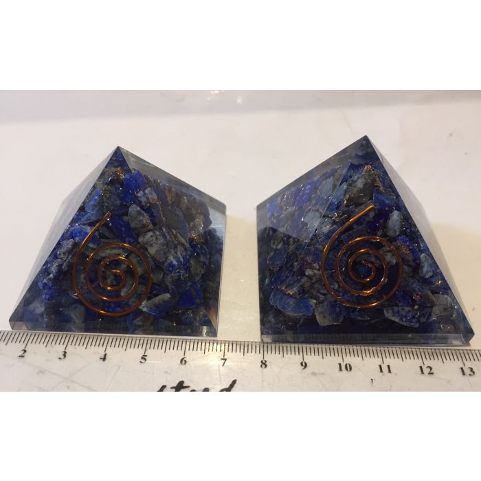 Orgonite and Lapis Lazuli Pyramid KK595