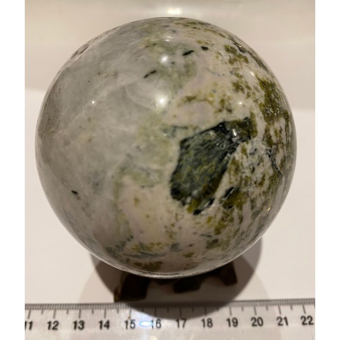 Moonstone with Aquamarine, Epidote Sphere KK685