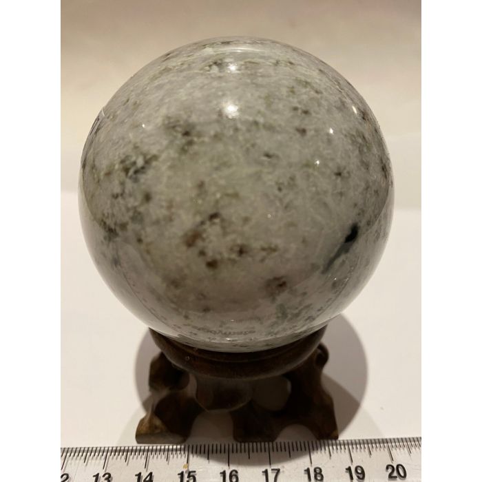 Moonstone with Aquamarine, Epidote Sphere KK687
