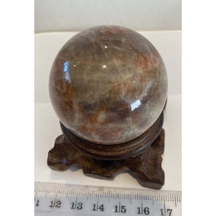 Peach Moonstone and Sunstone Sphere MBE01