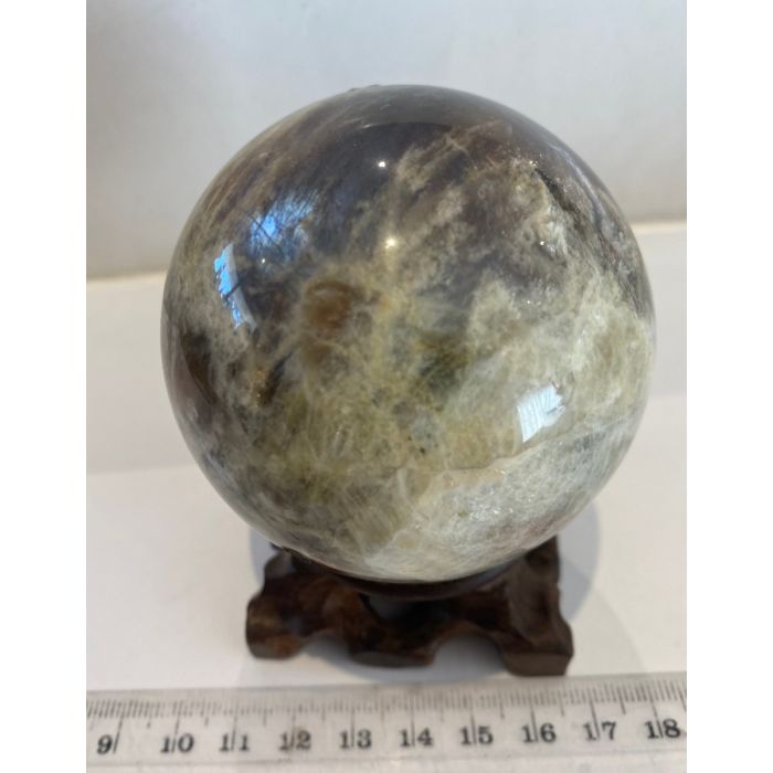 Peach Moonstone and Sunstone Sphere MBE02