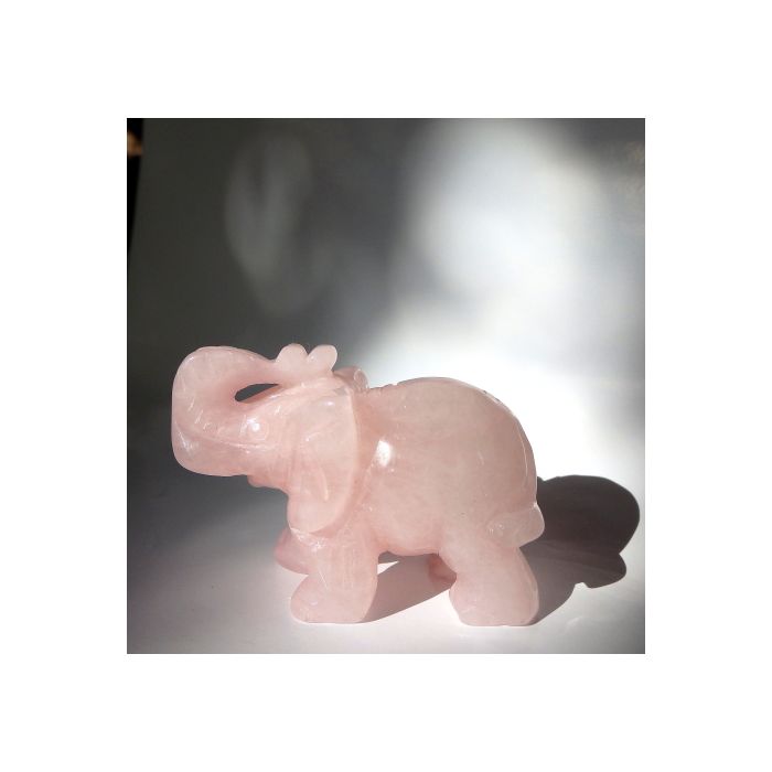 Rose Quartz Elephant Q092