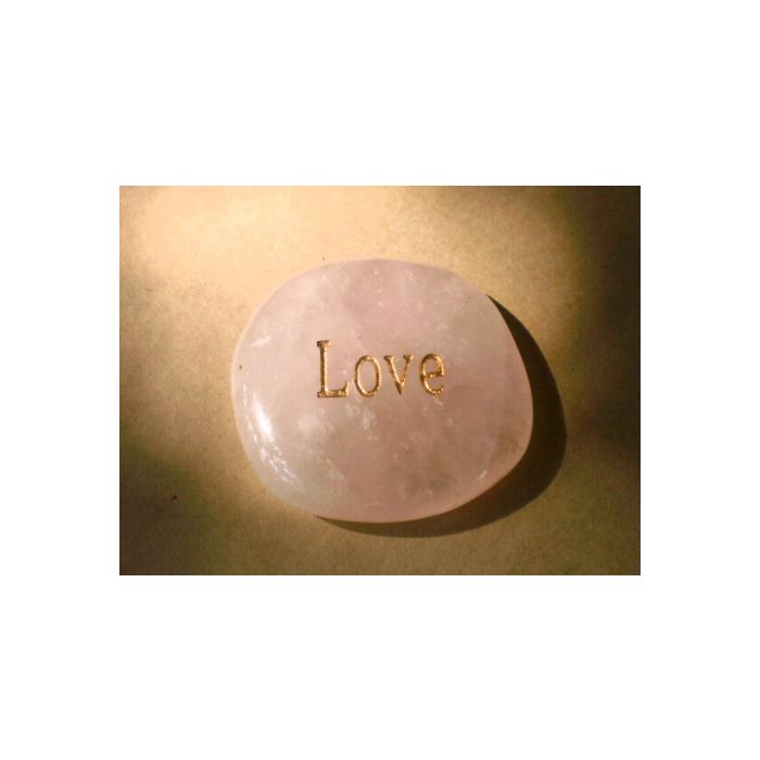 Rose Quartz "Love" Word Stone E250