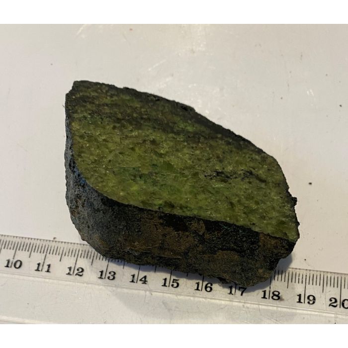 Olivine , Peridot on Basalt Slice ROF10