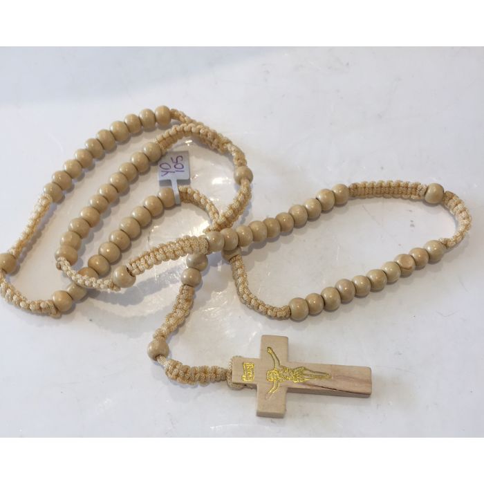 Rosary  Beads (Cream Wood) YD102